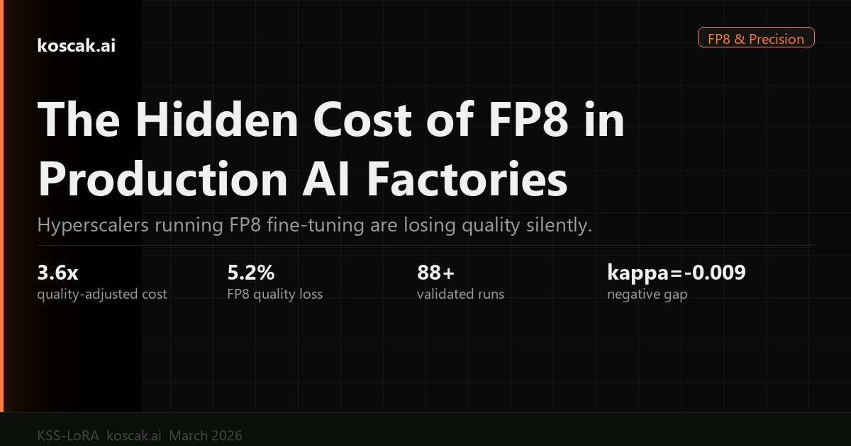 The Hidden Cost of FP8 in Production AI Factories