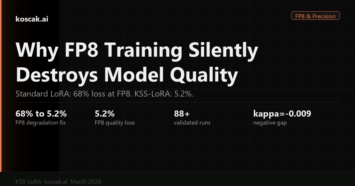 Why FP8 Training Silently Destroys Your Model Quality