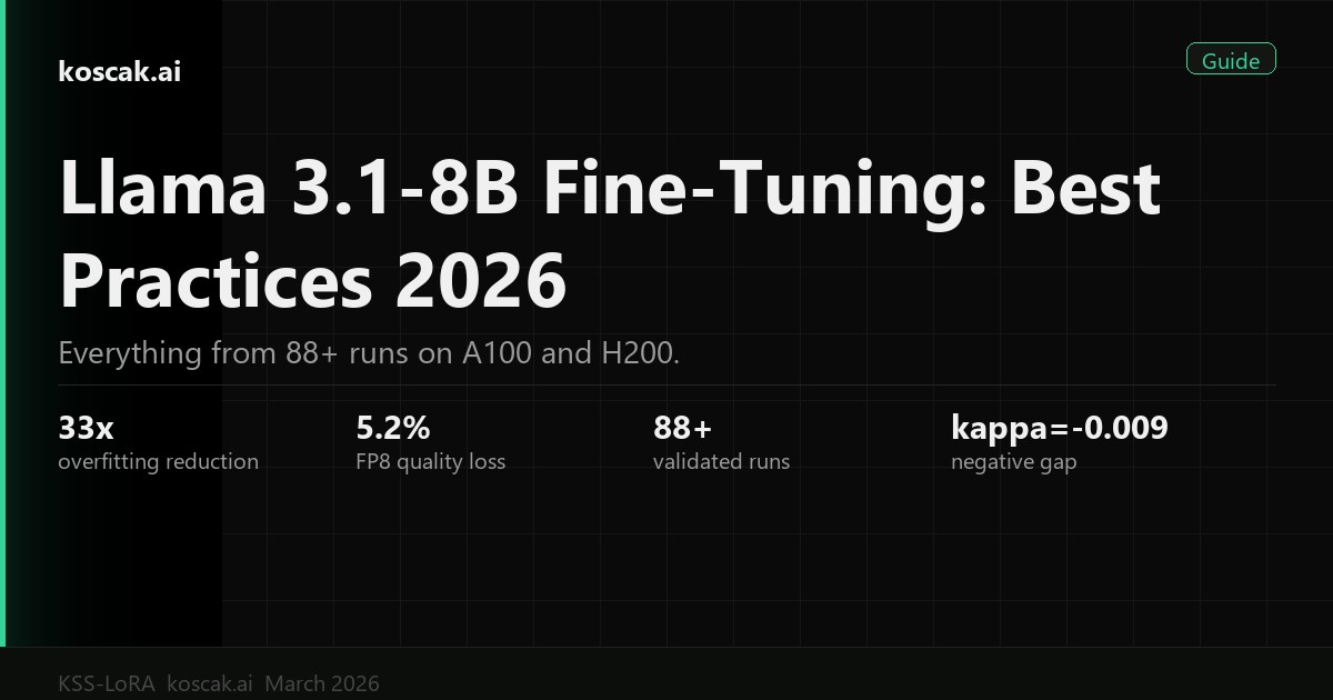 Llama 3.1-8B Fine-Tuning: Best Practices in 2026