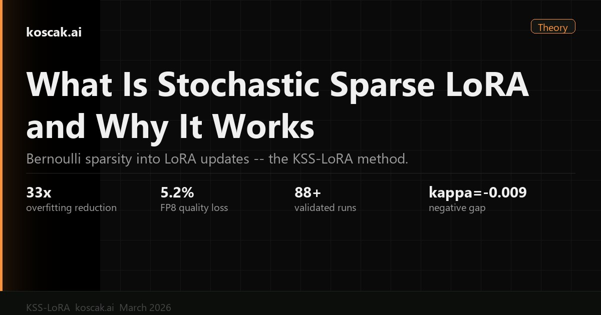 What Is Stochastic Sparse LoRA and Why Does It Work?