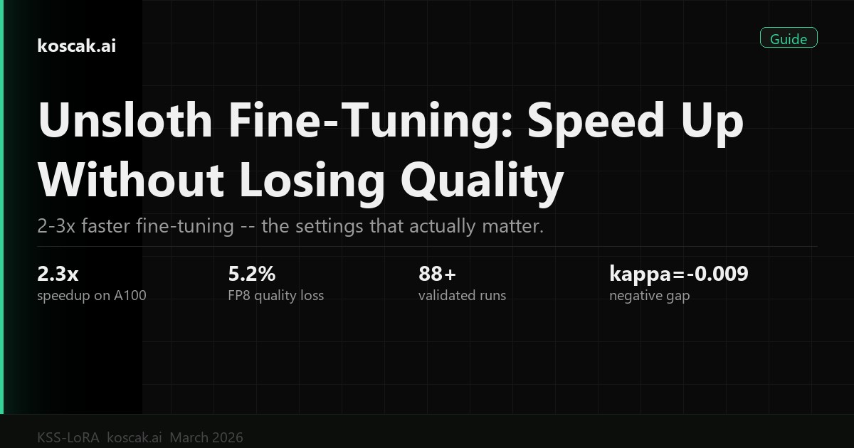 Unsloth Fine-Tuning Guide: Speed Up Training Without Losing Quality