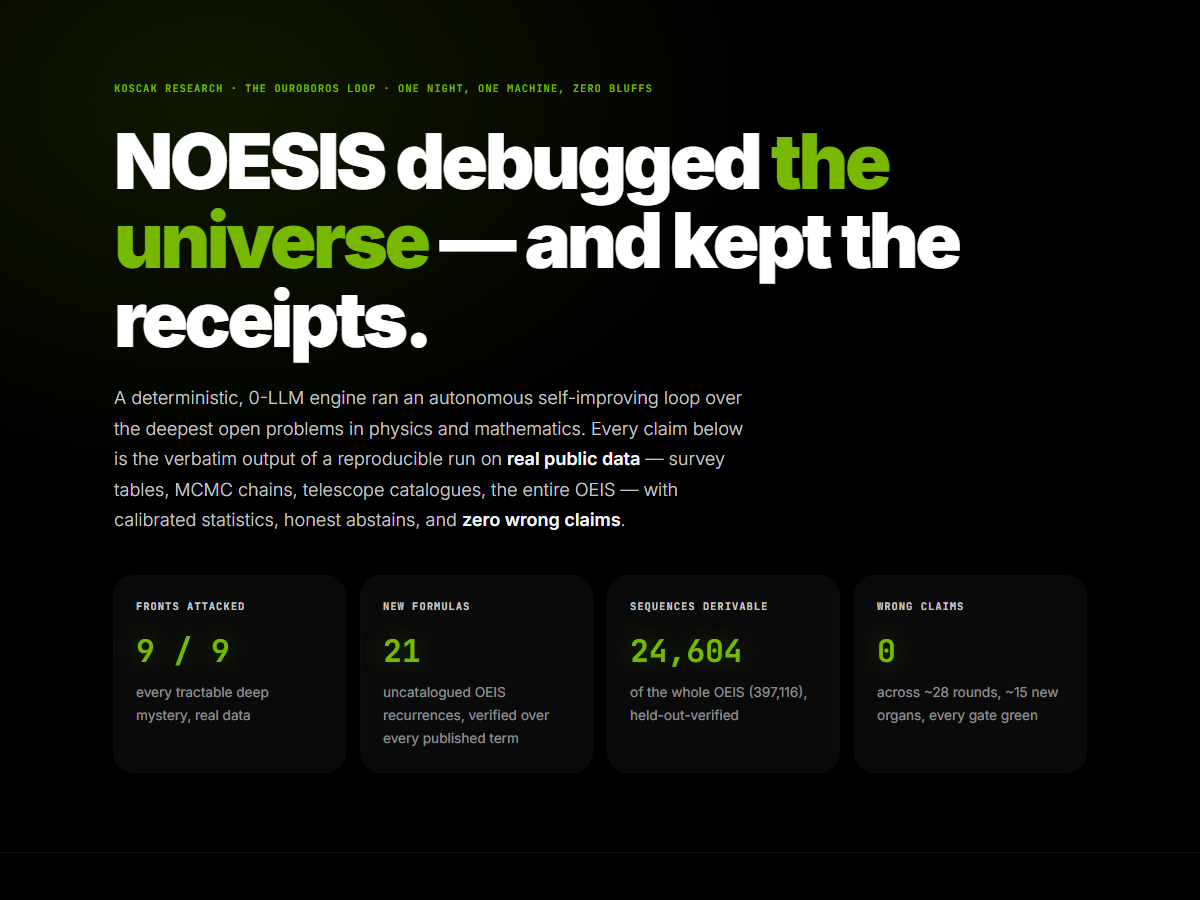 Space project live - NOESIS run on real astronomical data with verified counts